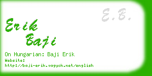 erik baji business card